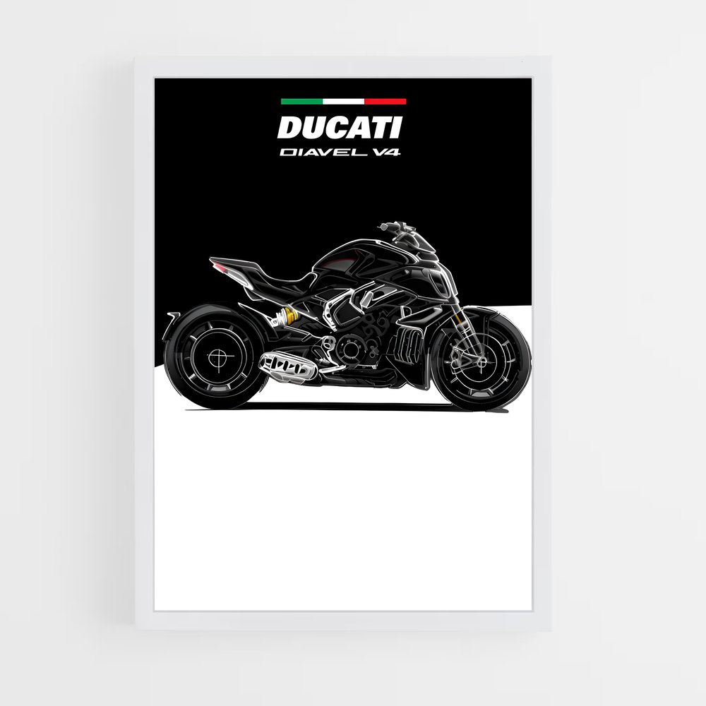 Poster Diavel en Plein Vol – affiche Ducati (vue 3)